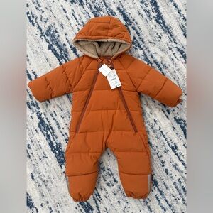 Zara Kids Rust Puffer Snowsuit 18-24 months